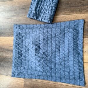 Blue standard Pillow Cases set of 2 textured & striped love cabin new mail order
